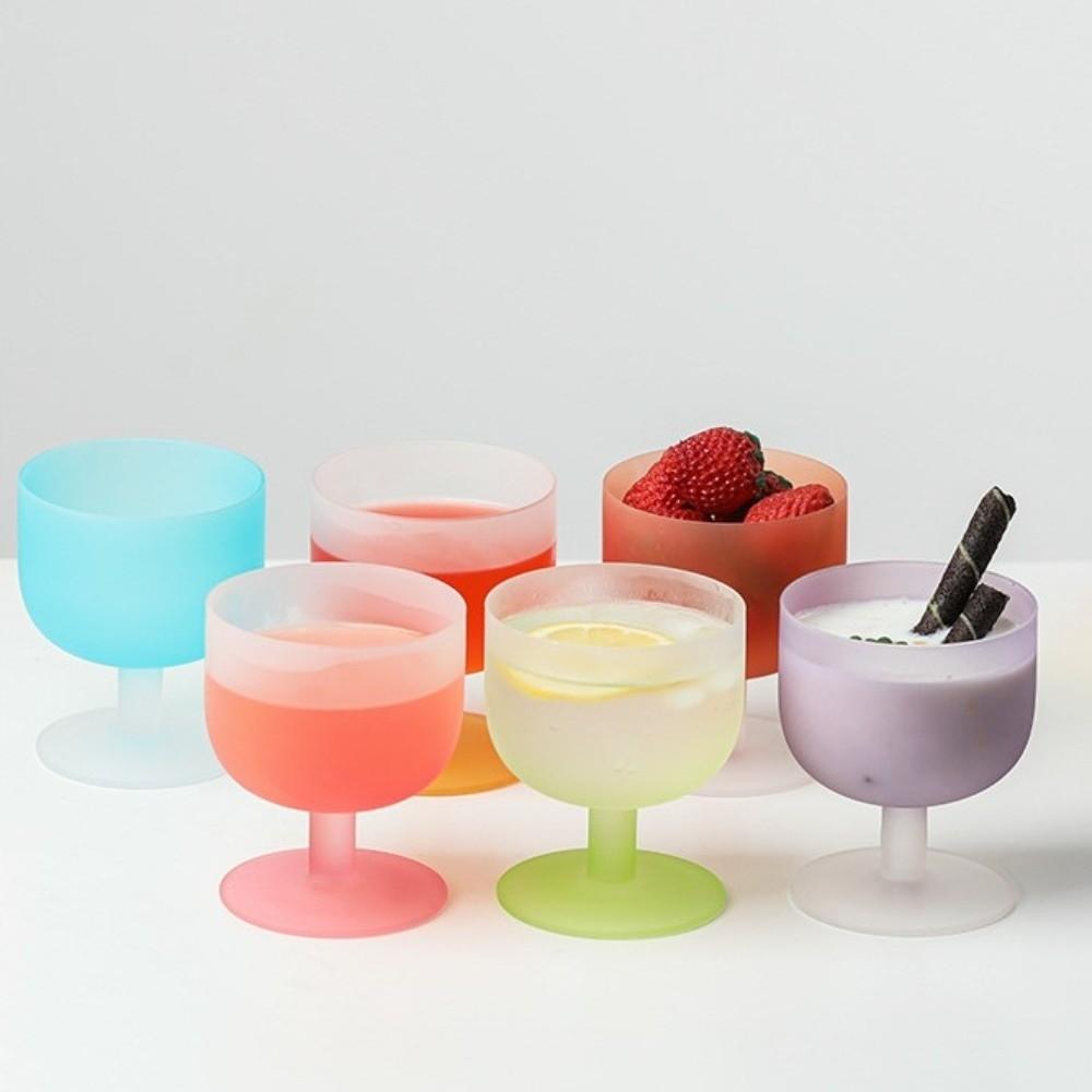135ml Champagne Flutes Clear High Feet Wine Glass INS Style Gradient Color Goblet  Gift