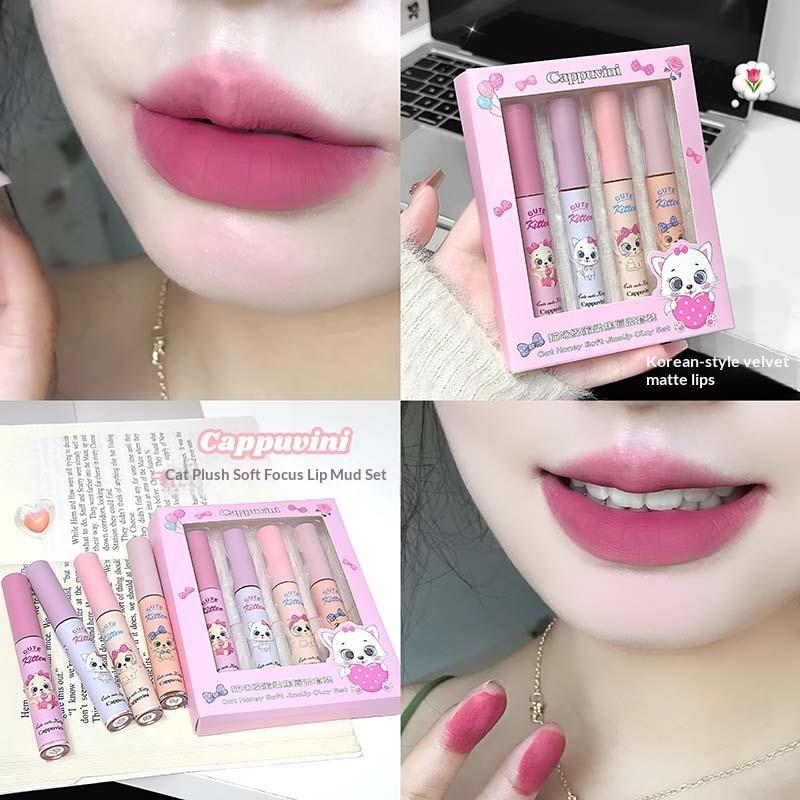 Cappuvini 4 Pcs Lip Gloss Gift Set Velvet-Touch Hydrating Lip Lacquer Glass Shine & Juicy Universally Flattering & Moisturizing