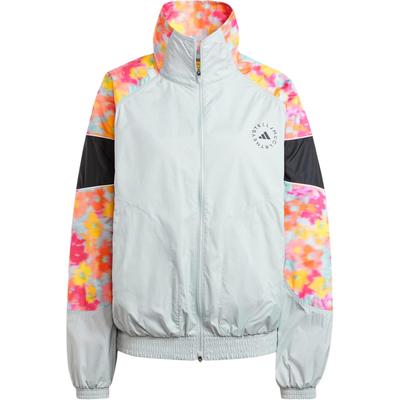 Stella McCartney Felpa da Allenamento Retro Sportiva Vestibilità Larga Zip Doppia Cerniera Completa Collo Alto Giacca Giacche Donna Argento IX1703