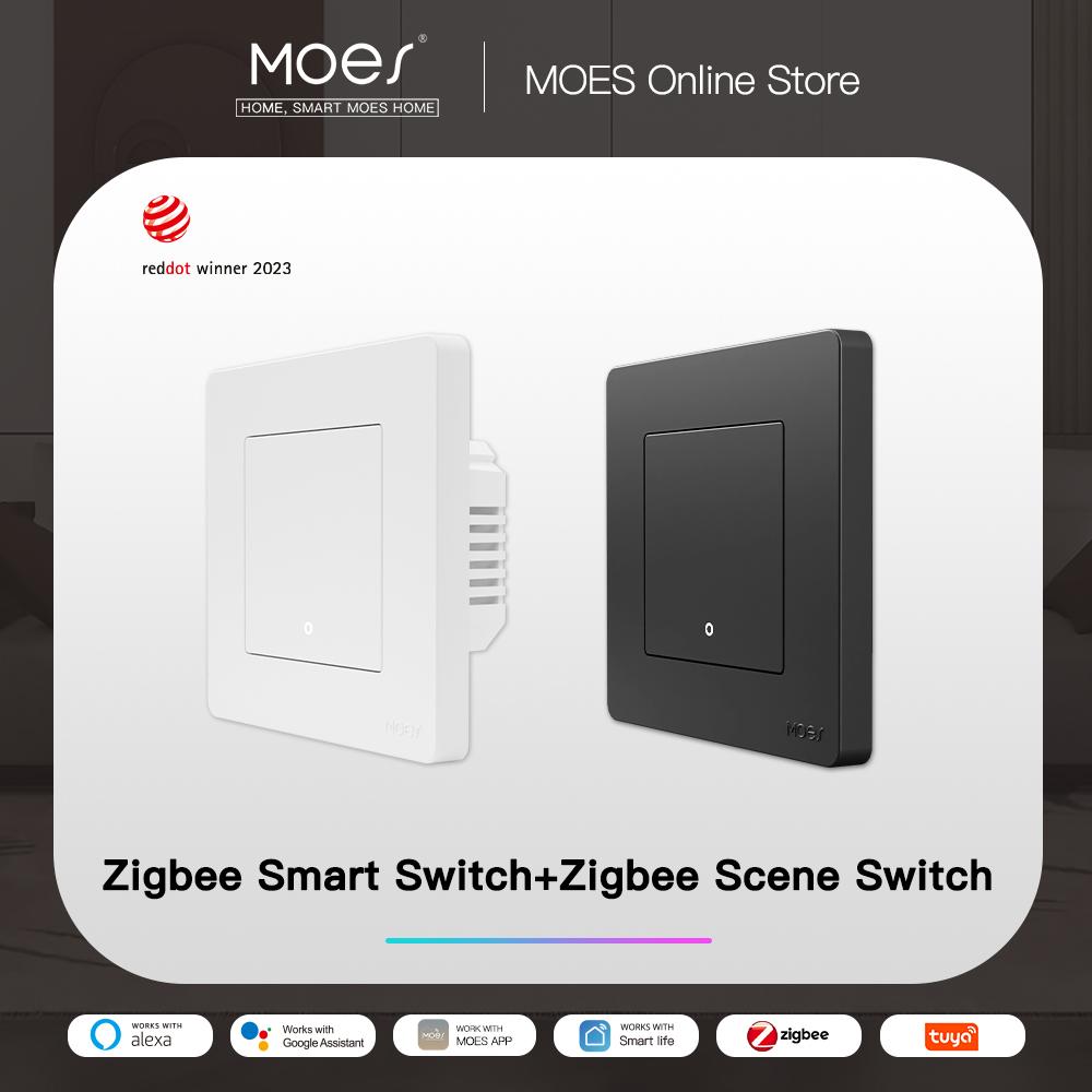 MOES Star Ring Series Tuya Smart ZigBee Push Button Smart Scene Switch Functional RF Transmitter Work with Alexa Google Home