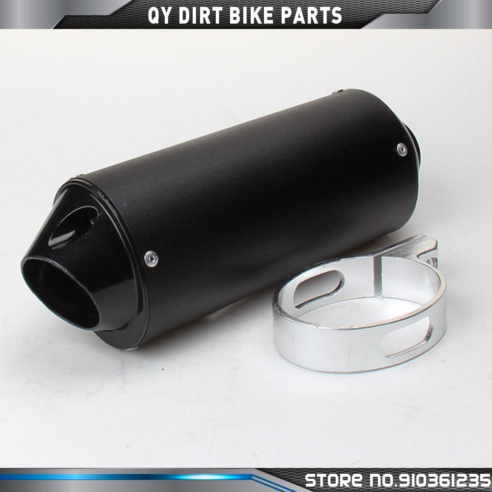 Aluminum Exhaust Muffler With Clamp For KAYO Apollo BSE Bosuer xmotos SSR SDG 110 125 140 150 160cc CRF KLX TTR Pit Dirt Bikes