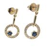 Les Trésors De Lily [P5026] - Gold Plated 'Sissi' Golden Sapphire Earrings - 22x10 Mm