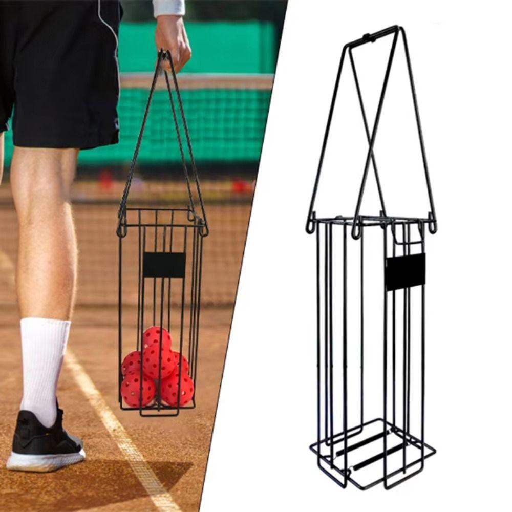 Large Capacity Tennis Balls Collector Ergonomic Handle Tennis Ball Hopper  Tennis Accessories
