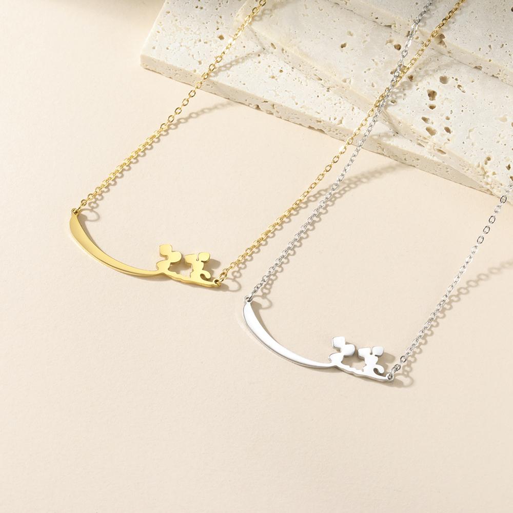 Dawapara Persian Iranian Love Eshgh Farsi Necklace Persian Calligraphy Necklace Stainless Steel Jewelry New Year Gift