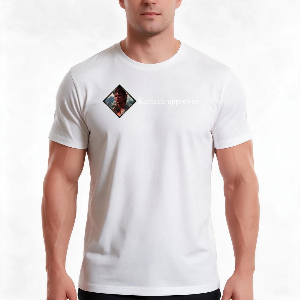 Karlach Approves TShirt Summer Casual Cotton Tee Oversized Streetwear Tops Vintage Graphic Print Loose Fit Short Sleeve