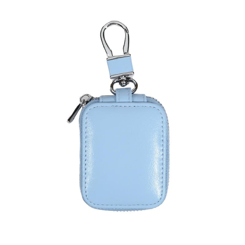 Compact Lightweight Travel Headphone Storage Case Women Men Wireless Earphones Earbud Protective Zipper Carrying Pouch with Keychain