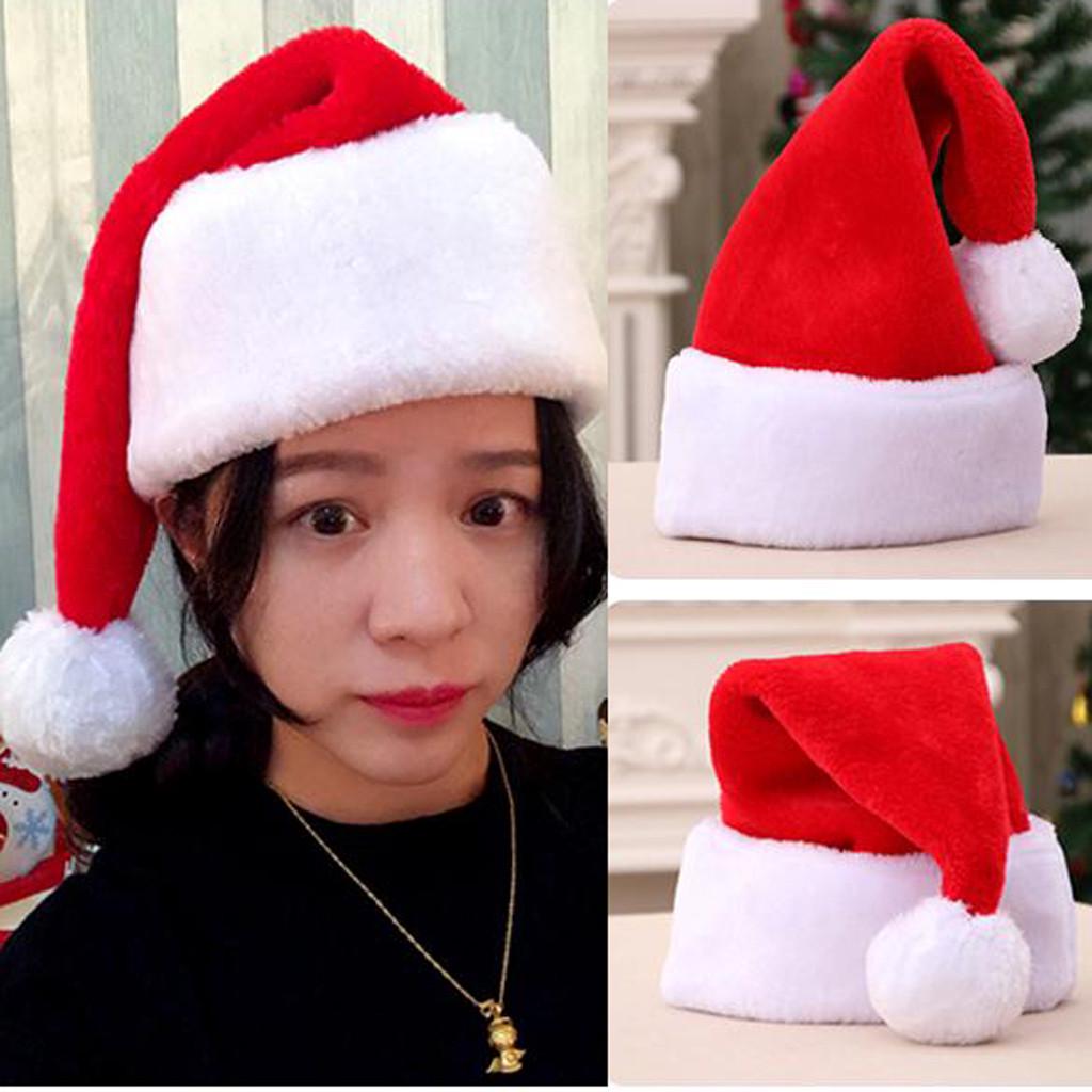 Christmas Cap Thick Ultra Soft Plush Cute  Holiday Fancy Dress Hat