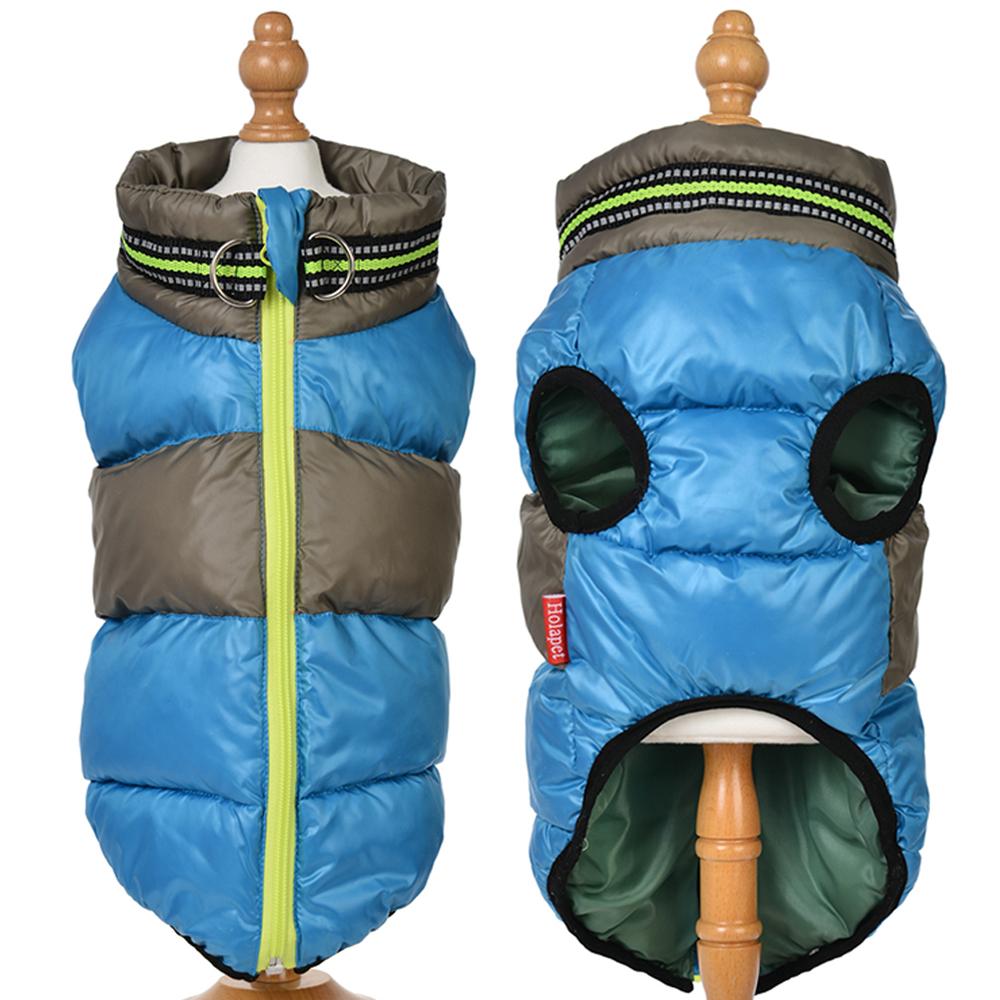 Pet Supplies Dog Clothes Autumn and Winter Waterproof Warm Puppy Cotton Coat Reflective Traction Winter Ski Suit Jacket