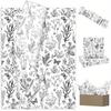 1 Set/50 stuks Zwarte Wildebloem Retro Kunst Servetten, 13,77 * 19,68 inch - Ideaal voor Knutselprojecten en als Cadeaupapier