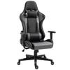 Ergonomic Office Chair, Gaming Chair, Swivel Chair, Faux Leather, Foam, Black, 67.5 X 74 X 126-136 Cm