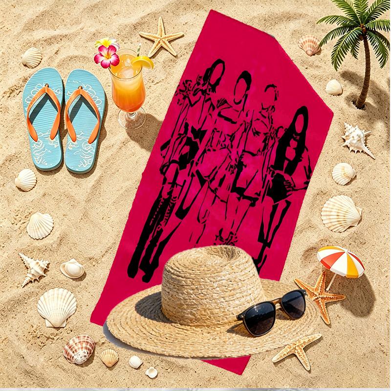 BLACKPINK Print Beach Towel, Versatile Lightweight Absorbent Beach Towel for Pool Surf Yoga Bathroom, Perfect Birthday Holiday Gift