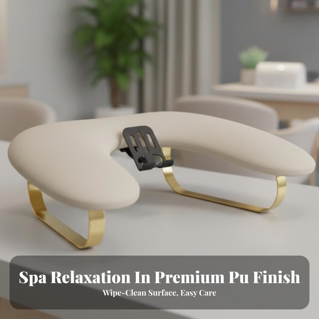 U-Shaped Nail Hand Rest Ergonomic with Metal Frame Manicure