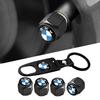 Car Badge Car Wheel Tire Valve Stems Cap With Keychain Keyring For F07 F34 F10 F20 F48 F39 F30 F25 F26 F15 F16 F22 F32 E90
