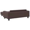 Vidaxl Dog Bed with Extension, Brown, 100X50X30 Cm, Eco-Leather