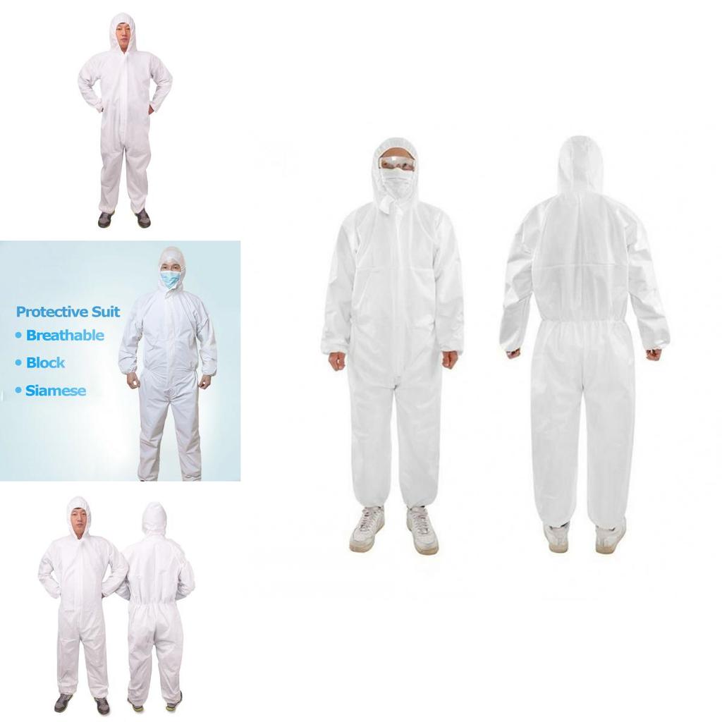 Nonwoven Protective Suit With Blue Tape And Zipper Closure For Dust Spray Painting And Farming Tasks