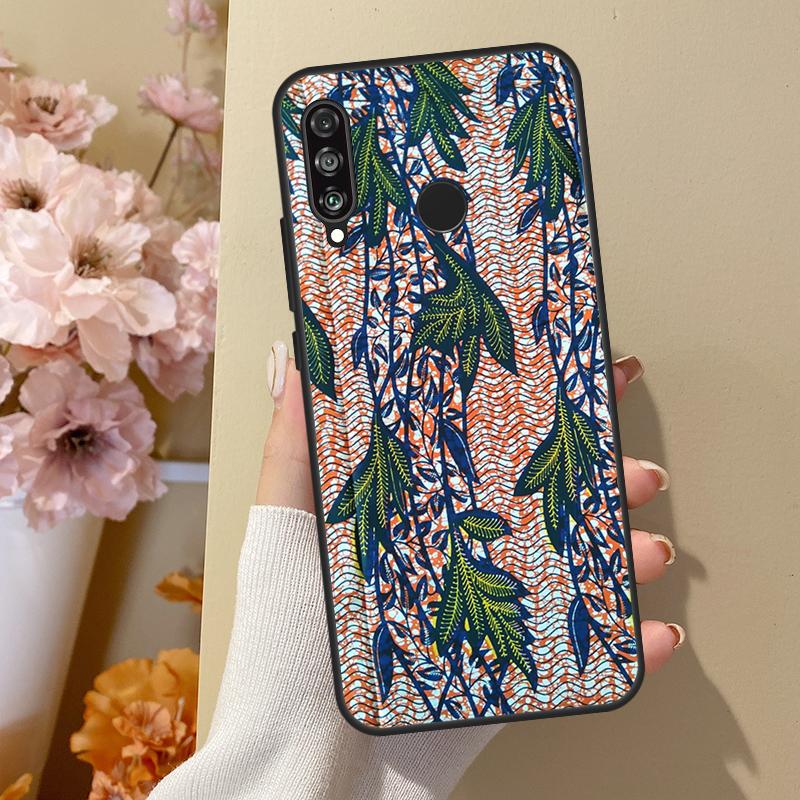 African Fabric Print For Huawei Nova 7i 8i 11i 12i 12s Y73 Y70 Y90 Y60 Y72 Y61 Y91 9 10 SE P30 Pro P40 Lite Case