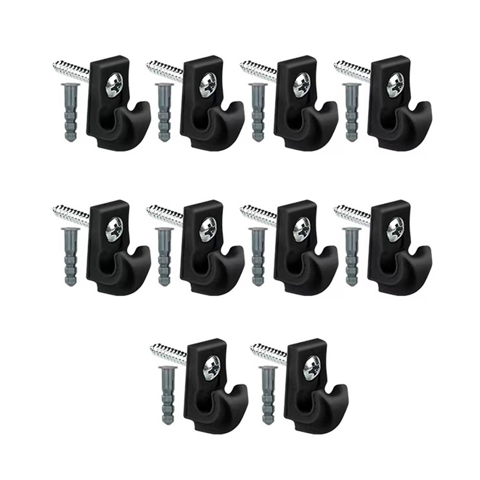 

10pcs Screw In Ceiling Hooks Heavy Duty Ceiling Hooks Rust Resistant Hook Upgrades for Hanging Lamps & Plant Holders чёрный