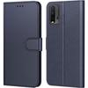 Coque Pour Xiaomi Redmi 9T Bleu Marine Flip Anti Rayure Anti-Choc