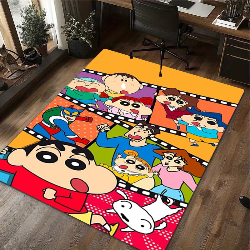 Crayon Shin-chan  Carpet Office Decorative Carpet For Living Room Bedroom Door Mat Floor Rug Computer Chair Area Rug