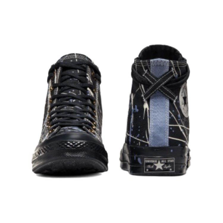 Converse Chuck 70 High Paint Splatter - Černé Unisex Tenisky Egret Thunder-Daze-Blue A06541C