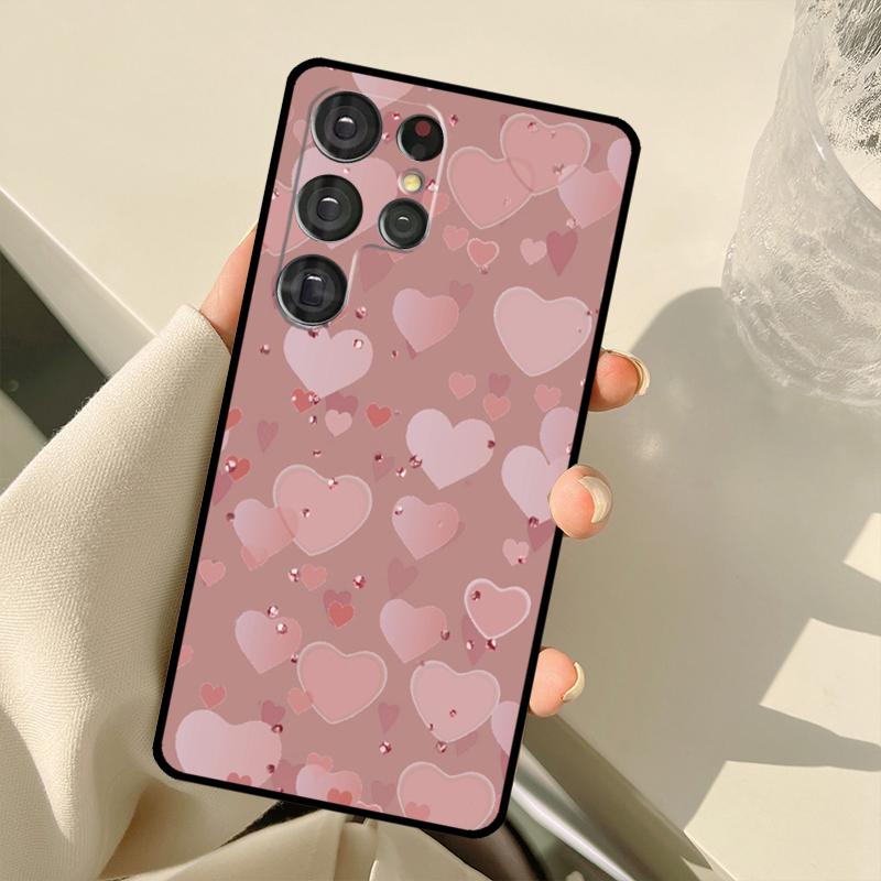 Love Rose Gold Style Case For Samsung Galaxy S23 Ultra S21 S22 S24 S25 Ultra S9 S10 Plus S25 FE S20 FE Back Cover