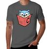 Go C Go Gopher With C Book (Navy) Tshirt Basic Crew Neck Short Sleeve Top