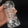 Transparent Soft Silicone Masturbator Aircraft Cup Men Penis Trainer Sex Toy