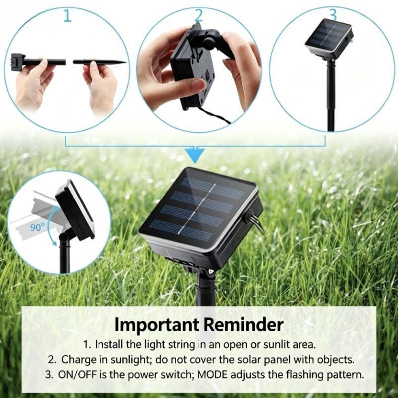 Christmas Decor Outdoor Solar Powered String Lights 20/50/100 LED Cylindrical Bubble Wand Lights for Wedding Party Birthday Garden Camping