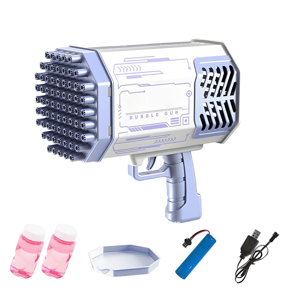Automatic Bubble Blaster Gun with LED Lights | Non-Stop Thousands of Bubbles | Outdoor Indoor Fun for Toddlers to Kids