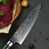 Japanese Damascus Chef Knife - 67 Layer Steel with Abalone Handle - Professional Sharp Kitchen Knife for Cooking & Slicing