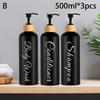 3Pcs Refillable Shampoo Conditioner Body Wash Pump Bottles,Bamboo Lid Plastic Shower Dispenser Set for Bathroom