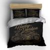 Vintage Harley Davidson Design Bedding Duvet Cover Set Duvet Cover Pillowcases  (1*Duvet Cover 2*Pillowcases, Without Duvet Insert)