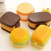 Cutie de prânz pentru hamburger, cu două niveluri, cutie de prânz pentru burger bento, cuptor cu microunde, recipient pentru alimente, furculiță, set de veselă, compartiment cu bufniță