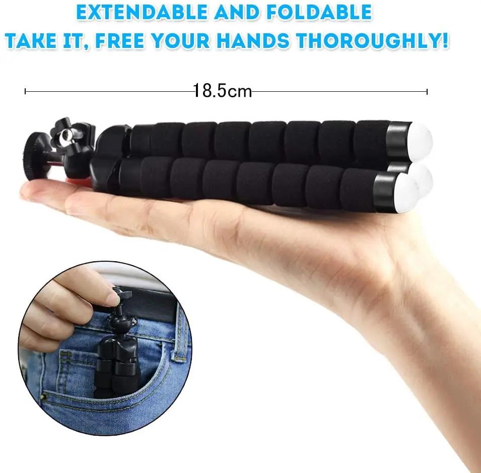 Flexibles Handy-Stativ Mini-Stativ mit Handyhalterung 1/4-20 Schraube 360 Grad schwenkbar Für Reisefotografie