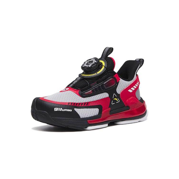 Anta Balance Car Shock Absorbing Non-Slip Wear-Resistant Low-Top Running Shoes Kids Running Shoes Black Red 312319961-3