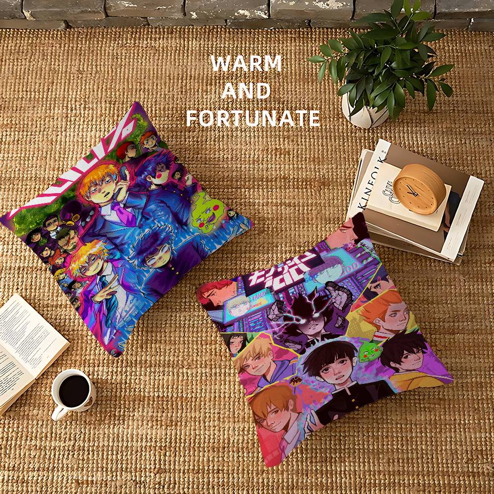 Japan Anime Mob Psycho 100 Personalisierte Bildtext Heimdekorationskissen Haushaltsgeschenke 45x45cm