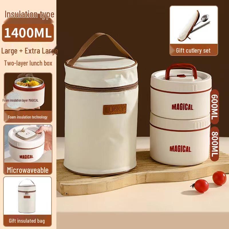 Jun Seventeen DU Insulated Stainless Steel Lunch Box Set