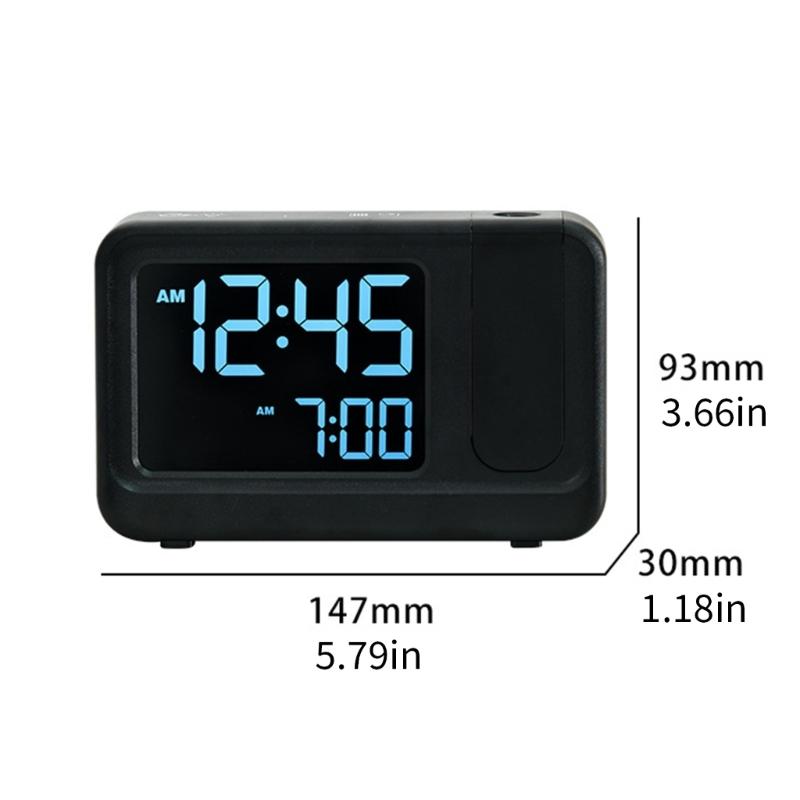 Quiet Operate LCD Clock With Auto Adjusting Brightness And Temperature Date Display Multifunctional
