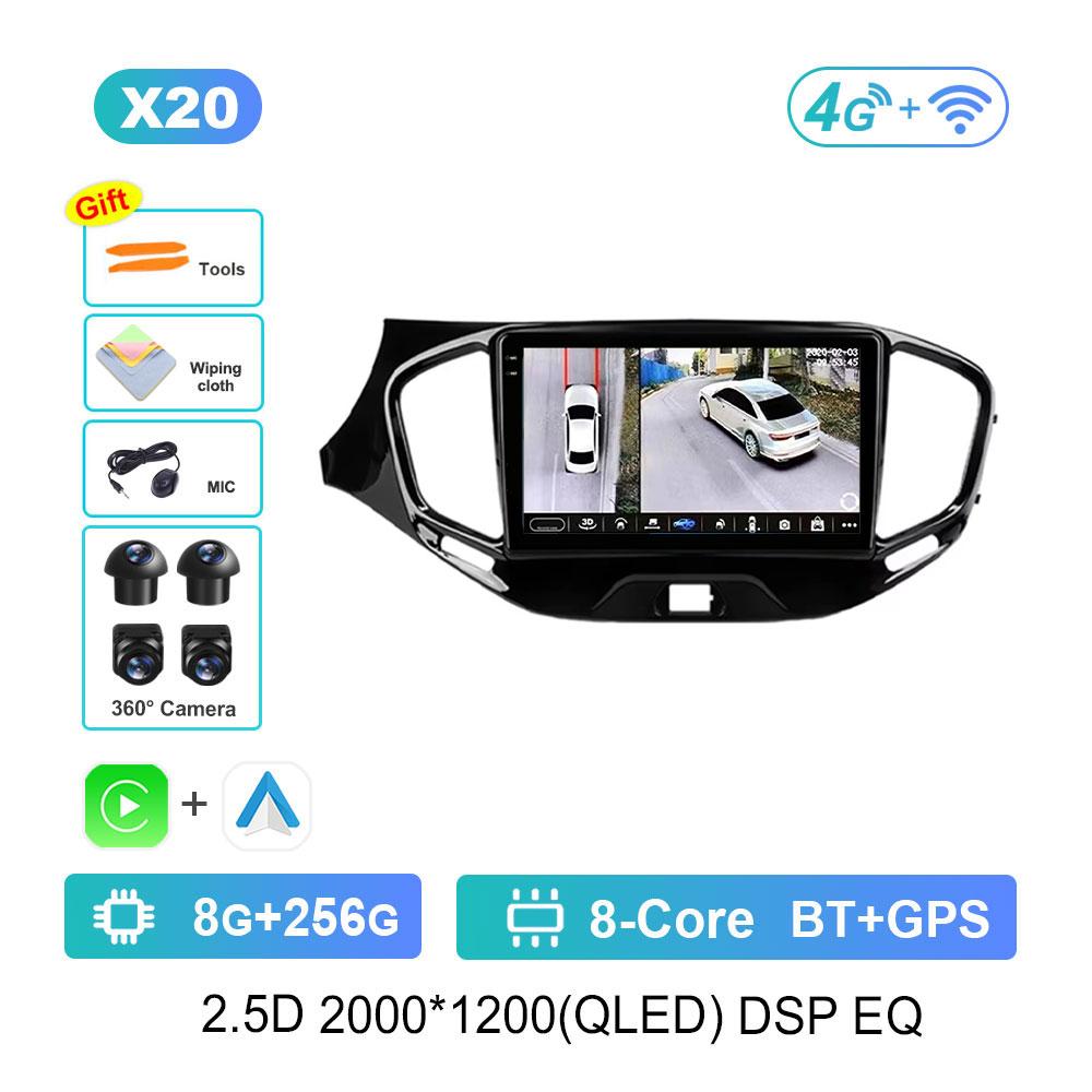 Bluetooth WiFi GPS Navigation Android 14 System for LADA Vesta Cross Sport 2015 - 2020 IPS Screen Car Radio Multimedia player 4G