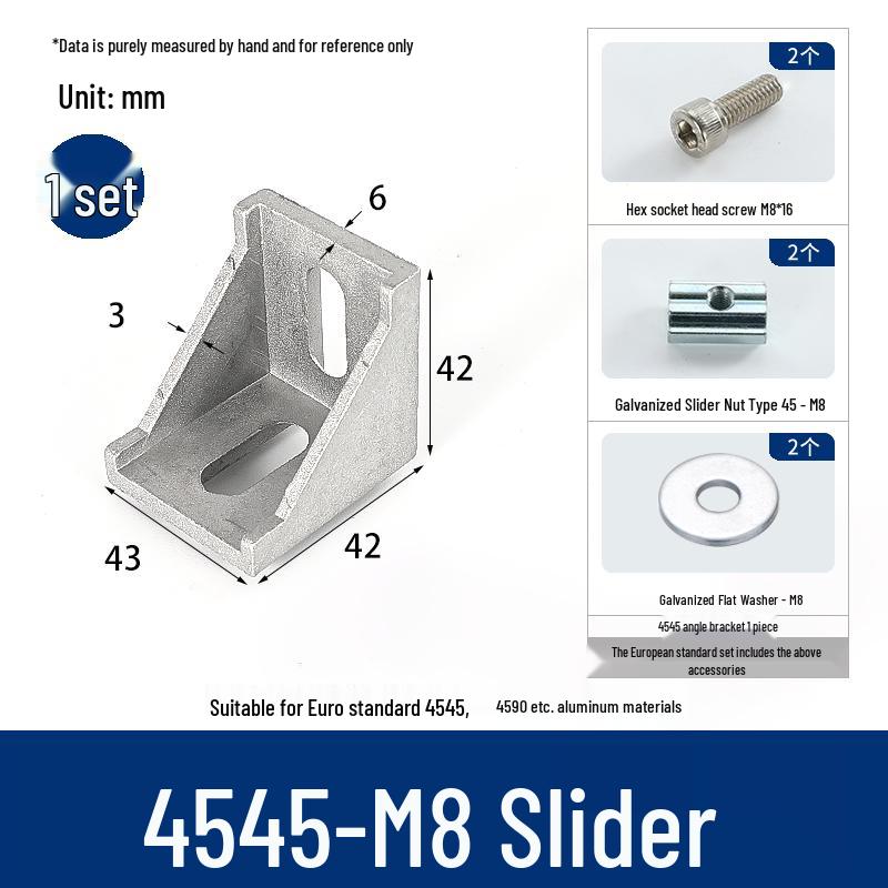 Aluminum 90° Corner Bracket Connector for 4040/2020/3030 Profiles
