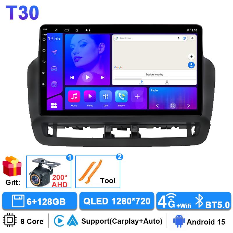 gjbn8 Car Radio For Seat Ibiza 2012 - 2015 2K QLED Android 16 Multimedia Video Player GPS 4G WIFI CarPlay Auto Wireless Stereo No 2Din