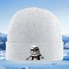 Crazy Frog,goggles,smile,happy face Men Women Unisex Knitted Hat Beanie Pullover Cap Winter Thermal Warm Christmas Outdoor Cycli