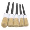 5pcs Auto Detailing Brush Set for Cleaning Car Interior Exterior Engine Exhaust Leather SeatWhite Grey