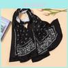 Polyester Chiffon Floral Scarves For Women With Breathable Warmth And Windproof Functionality