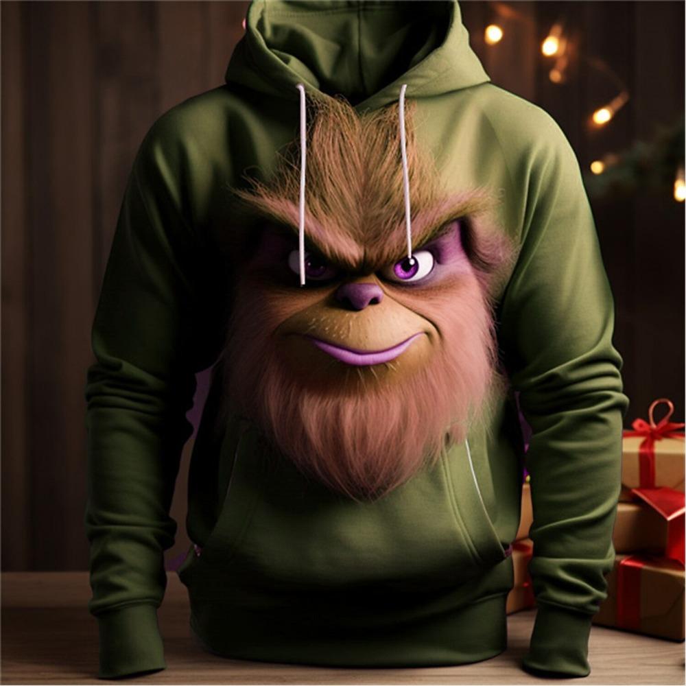 Modische Herren-Kapuzenpullover mit Grafikdruck Herbstkleidung Cartoons Freizeitkleidung Damen Pullover Oberteile Sweatshirts