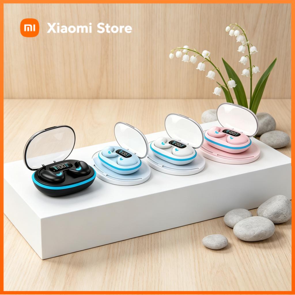 XiaomiNew Sleeping Bluetooth Earbuds Wireless Bluetooth Earphones Waterproof Hi-Fi Stereo Earpods with Mic Fro all smartphones