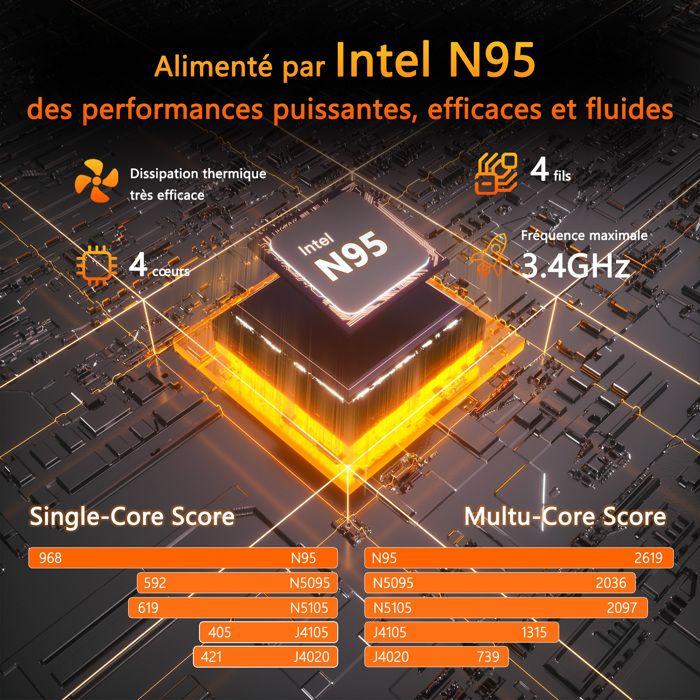 PC Portable 16", Intel Celeron, 16 Go De RAM DDR4, 512 Go De SSD, Windows 11 PRO, WiFi 5, HDMI, Ordinateur Portable