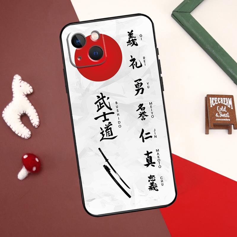 Japonský samurajský kryt Bushido pro iPhone 12 11 13 14 15 Pro Max 12 Mini 7 8 Plus X XR XS Max SE 2020 Pouzdro na telefon