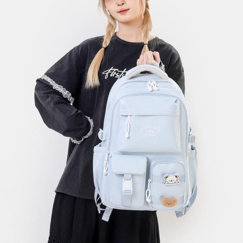 Autumn New Campus Girl Student Schoolbags Lightweight Breathable Pressure Reducing Backpacks Large Capacity Junior High School Girls Student Racksacks