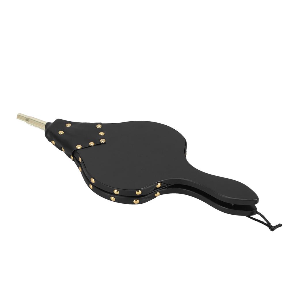 Fireplace Bellows 18.7x7.7in Antique Wood Air Blower with Hanging Strap for Outdoor Camping BBQ Gril